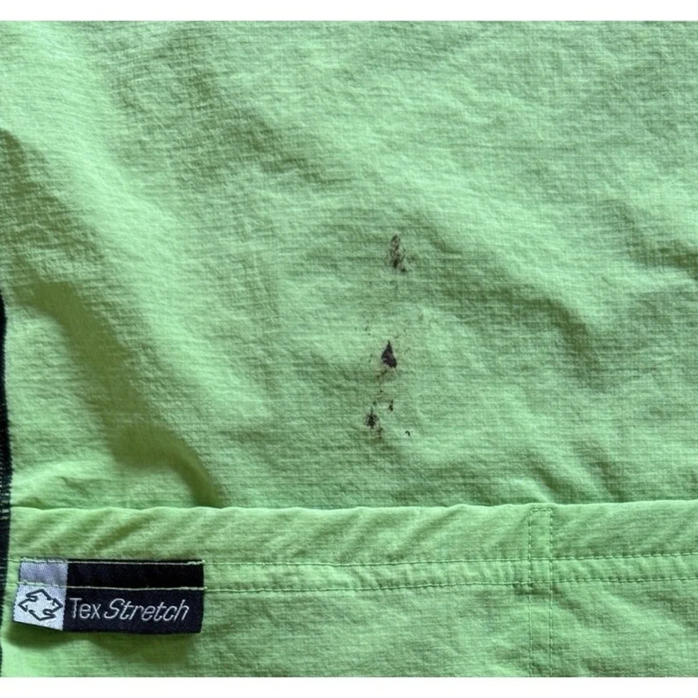 VTG Louis Garneau Fill-Zip Windbreaker Cycling Jacket Mens‎ S Green Lightweight